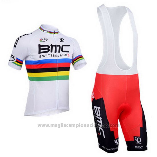 2013 Abbigliamento Ciclismo UCI Mondo Campione BMC Manica Corta e Salopette