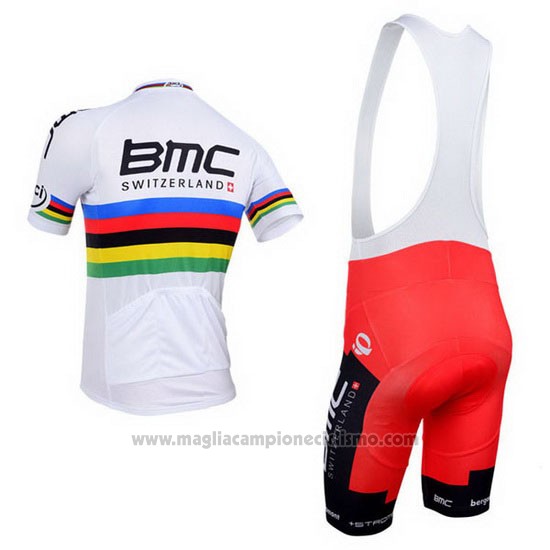 2013 Abbigliamento Ciclismo UCI Mondo Campione BMC Manica Corta e Salopette