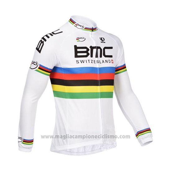 2013 Abbigliamento Ciclismo UCI Mondo Campione BMC Manica Lunga e Salopette