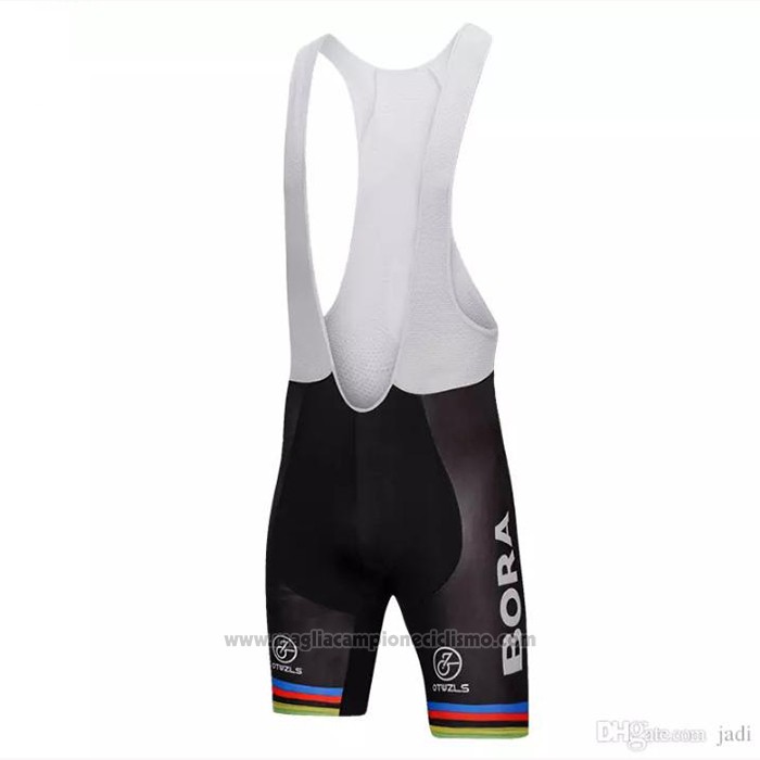 2018 Abbigliamento Ciclismo UCI Mondo Campione Bora Bianco Manica Corta e Salopette