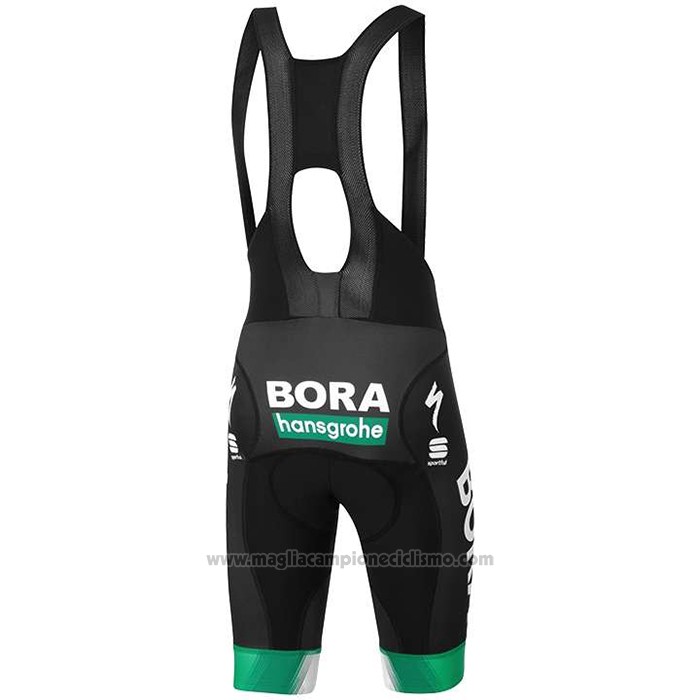 2020 Abbigliamento Ciclismo UCI Mondo Campione Bora Bianco Verde Manica Corta e Salopette