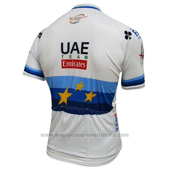 2018 Abbigliamento Ciclismo UCI Mondo Campione Leader UAE Lite Bianco Manica Corta e Salopette