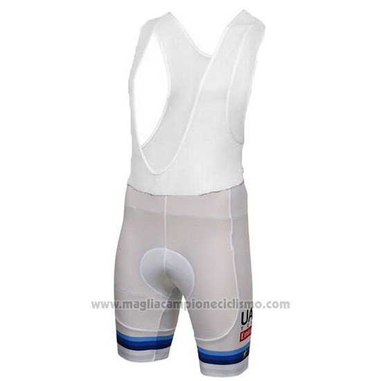 2018 Abbigliamento Ciclismo UCI Mondo Campione Leader UAE Lite Bianco Manica Corta e Salopette