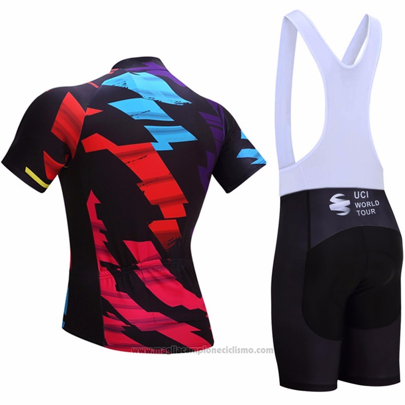 2017 Abbigliamento Ciclismo UCI World Champion Lider Nero Manica Corta e Salopette