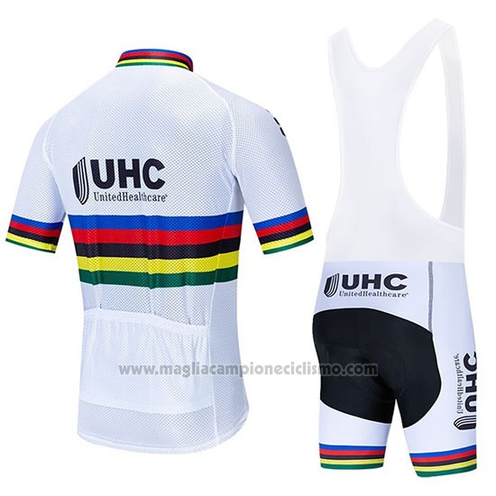 2020 Abbigliamento Ciclismo UHC UCI Mondo Campione Manica Corta e Salopette